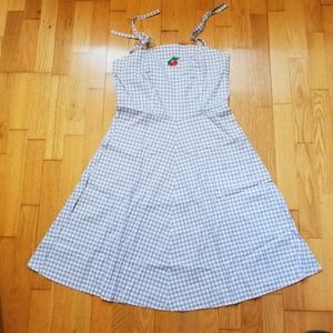 E.C. Star Retro Pinup Gingham Cherry Dress